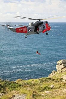 Images Dated 4th October 2008: Royal Navy Rescue Helicopter - on rescue mission