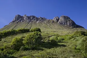 Slopes Prints: Rugged sandstone outcrop of Stac Pollaidh NW Highlands Scotland UK