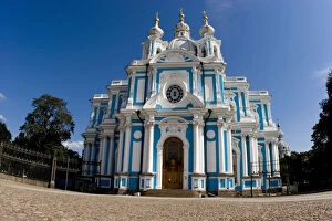 Images Dated 26th June 2007: Russia, St. Petersburg. Smolny Cathedral