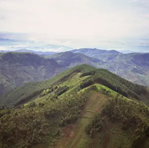 Rwanda - Africa, Intensive agriculture on Virunga foothills, 2003