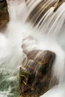 Images Dated 16th September 2021: Sacred Dancing Cascade in McDonald Creek in Glacier National Park, Montana, USA Date: 19-08-2021