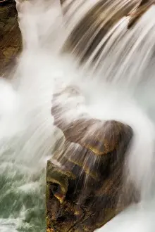 Sacred Dancing Cascade in McDonald Creek in Glacier National Park, Montana, USA Date: 19-08-2021