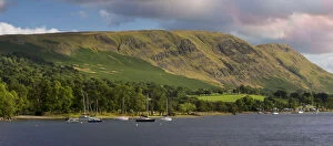 Sailboats and the mountains surrounding Ullswater