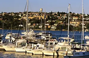 Sailing boats moored - Kincoppal School of the Sacred Heart Rose Bay, Sydney, New South Wales, Australia JPF46622