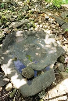 Images Dated 25th August 2009: Sakau stone around which stories were told Nan Madol fortress complex (c)