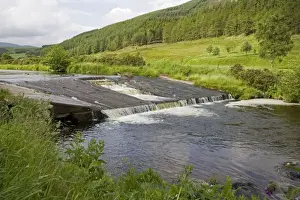 Salmon ladder on Leithen Water near Peebles Scottish Borders UK