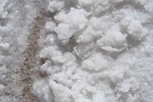 Food Salt Gallery: Salt crystals at Rio Maior salinas or saltpans