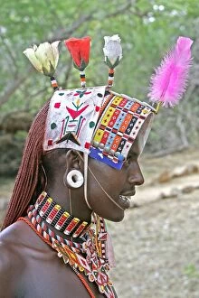 Images Dated 14th August 2004: Samburu Dancer - Kenya - Africa