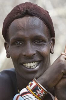 Images Dated 20th July 2008: Samburu Man - at Namunyak Conservancy