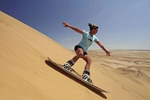 Sandboarding in the Namib Desert