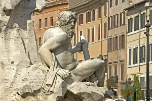 Countires Prints: Sculpture - Piazza Navona - Rome - Italy