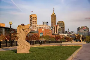 Urban Prints: Sculpture in White River State Park, Indianapolis, Indiana, USA. Date: 03-11-2018