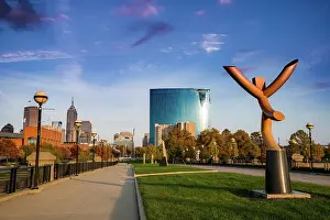 Sculpture in White River State Park, Indianapolis, Indiana, USA. Date: 03-11-2018