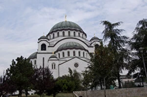 Serbia, Belgrade. St. Save Temple (aka Hram)