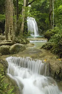 Seven Step Waterfall - monsoon forest Erawan N. P. Thailand