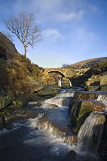January Prints: Three Shire Head is a place where the borders of Cheshire Derbyshire and Staffordshire meet - England