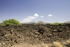 Images Dated 24th February 2006: Shitani lava flow with Chyulu Hills behind. Tsavo West National Park - Kenya - East Africa