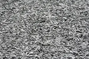 Recycling Prints: Shredded Motor Tyres - on floor of equestrian centre - Cotswolds - UK