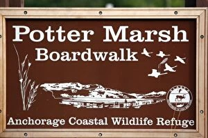 Sign in Potter Marsh