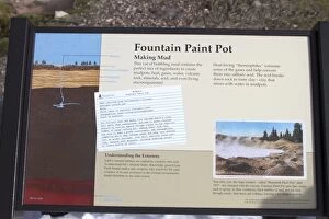 Images Dated 13th February 2011: Sign - showing bubbling mud of the Lower Geyser