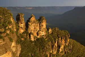 Scenic Rivers And Mountain Ranges Prints: The Three Sisters - famous sandstone formations Three Sisters