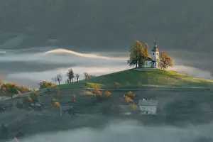 Church Prints: Slovenia, Skofja Loka, Church of St. Thomas. Date: 14-10-2021