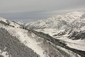 SM-2098 Kazakhstan - Snow covered mountain landscape