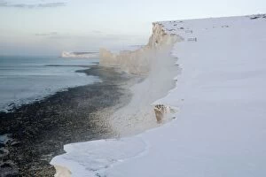 Blowing Gallery: Snow blowing off the cliffs near the Seven Sisters