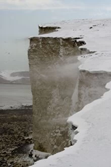 Blowing Gallery: Snow blowing off the cliffs of the Seven Sisters
