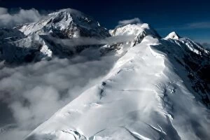 Altitude Gallery: Snow-capped Mountain Denali aerial view