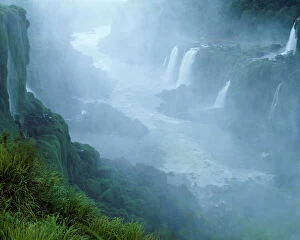 South America, Brazil. Misty scenic of Iguasu