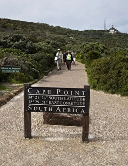 South Cape Town. Sign for Cape Point, Western