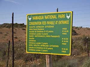 Post Gallery: South Namaqua National Park. Sign showing