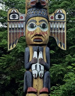 Southeast Alaska Totem - Tlingit Indian Totem at