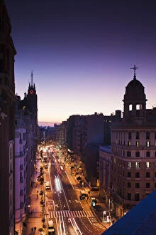 Street Gallery: Spain, Madrid, Centro Area, elevated view