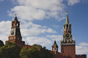 Spasskaya Tower and towers on the Red Wall