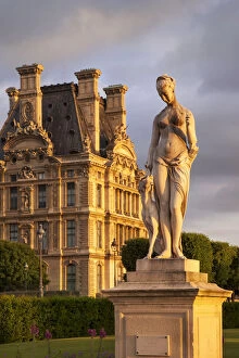 Statue in Jardin des Tuileries with Musee