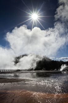 Images Dated 8th June 2013: Steam - rising from Excelsior Geyser Midway Geyser
