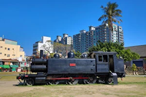 Steam Train at Takao Railway Museum by the Pier
