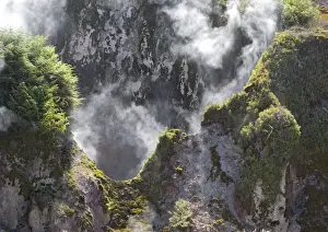 North Island Prints: Steaming hot springs and small geysirs at Craters of the Moon area