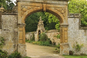 Features Gallery: Stonewall entrance to Stanway House, a castle in