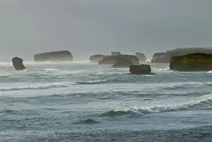 Sea Stacks Prints: Stormy ocean - Otway - Southern Ocean - Victoria - Australia