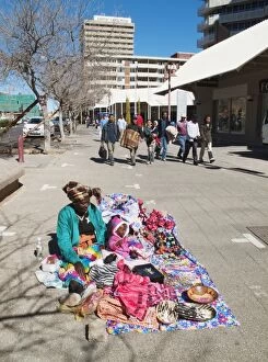 Street vendor in the Independence Avenue, the main