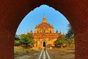 Burma Gallery: Sulamani Guphaya Temple Pagoda on the Plain of Bagan, Ba