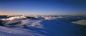 Summit of Mount Buller in winter. Mount Buller