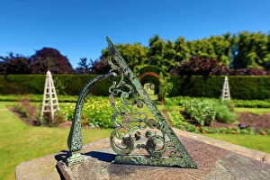 Houses Gallery: Sundial in the gardens of Castle Howard stately