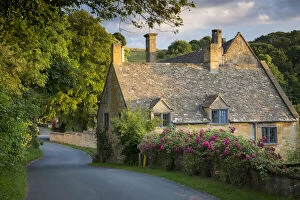 Wall Gallery: Sunset over cottage in Snowshill, the Cotswolds