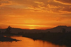 Sunset over Ramganga river, Corbett National