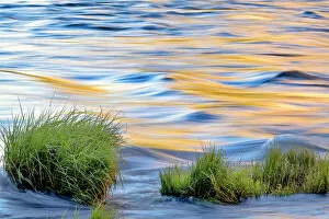 Wave Collection: Sunset reflection on Merced River, Yosemite National Park, California Date: 01-01-2000