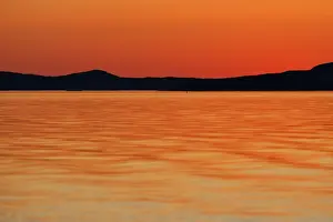 Sunsets And Sunrise Prints: Sunset over water - Lauvsnes - Flatanger - Norway